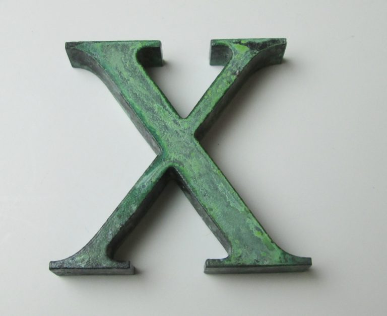 Cast Bronze Letters With A Patina Finish METAL LETTERS