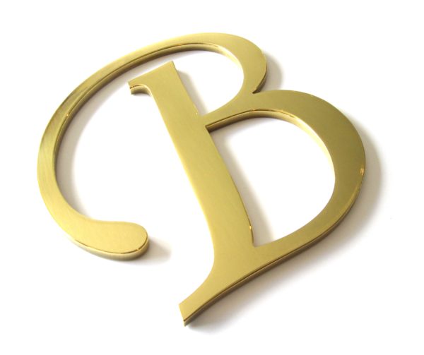 polished brass letters